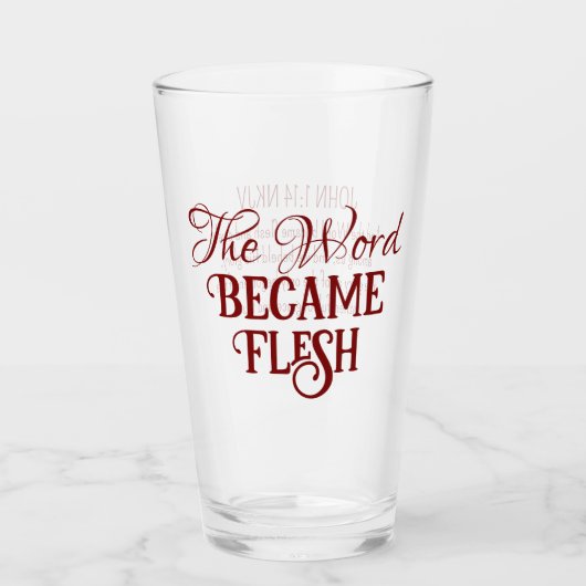 The Word Bible Verse Gospel of John Christian Red タンブラーグラス (正面)
