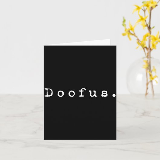 The Word Doofus _ A 90s Design That Says Doofus  カード (黄色い花)