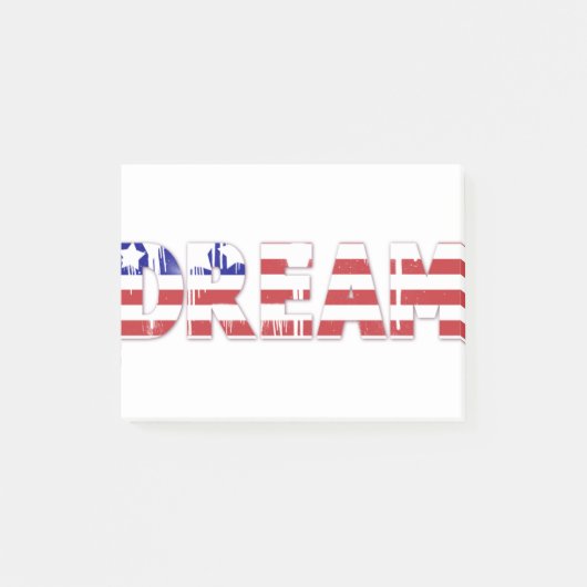 The word "Dream" with American flag ポストイット (正面)