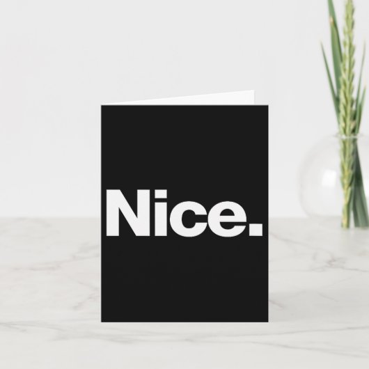 The Word Nice _ A Christmas Design That Says Nice カード (正面)