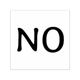 The Word No Funny Minimalist Statement Text セルフインキングスタンプ