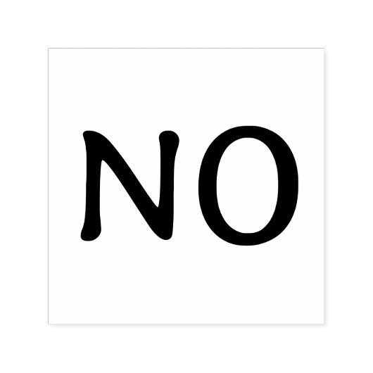 The Word No Funny Minimalist Statement Text セルフインキングスタンプ (デザイン)