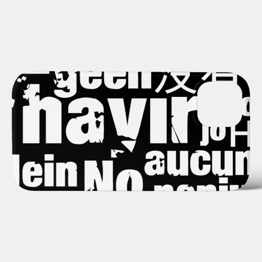 The word "No" in different languages Case-Mate iPhoneケース (裏面 (横))