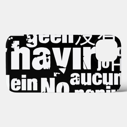 The word "No" in different languages Case-Mate iPhoneケース (裏面 (横))