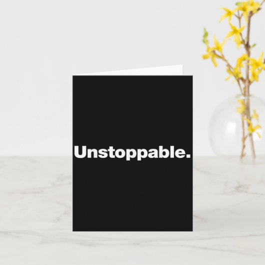 The Word Unstoppable _ A Design That Says Unstoppa カード (黄色い花)