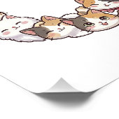 The words "CUTE CAT" are made using cat faces ポスター (コーナー)