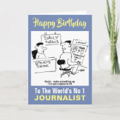 The Word's No 1ジャーナリスト – ハッピーバースデー カード (正面)
