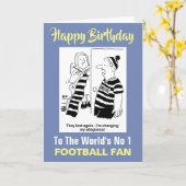 The Word's No 1 Football Fan -ハッピーバースデー カード (黄色い花)