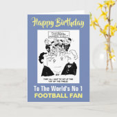 The Word's No 1 Football Fan -ハッピーバースデー カード (黄色い花)