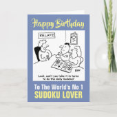 The Word's Number 1 Sudoku Lover -ハッピーバースデー カード (正面)