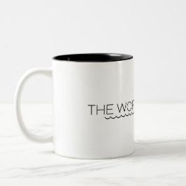 The Work Can Wait Minimalist Typographic  ツートーンマグカップ
