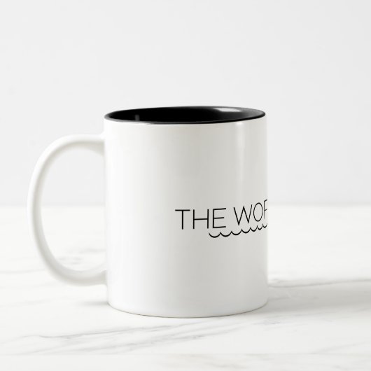 The Work Can Wait Minimalist Typographic  ツートーンマグカップ (左)