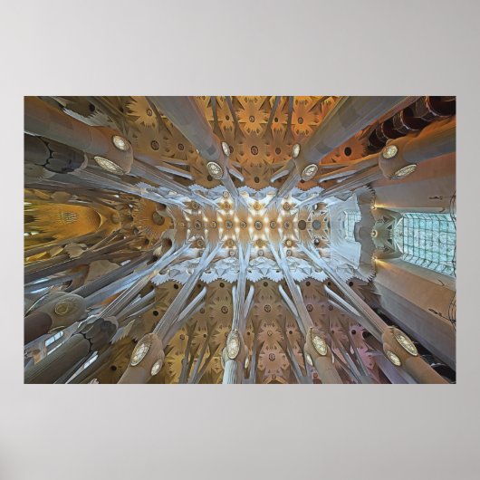 The work of Gaudi - Sagrada Familia, Barcelona ポスター (正面)