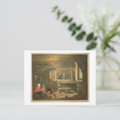 The Workshop of a Weaver, 1656 (キャンバス上の油) ポストカード (スタンド正面)