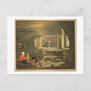 The Workshop of a Weaver, 1656 (キャンバス上の油) ポストカード