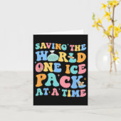 The World 救 One Ice Pack At Time Schoolナース カード (黄色い花)