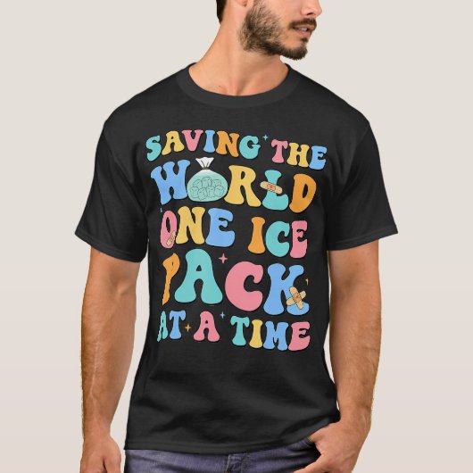 The World 救 One Ice Pack At Time Schoolナース Tシャツ (正面)