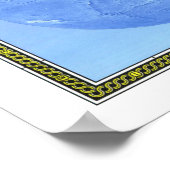 " The World: 1988/heute – 詳細物理マップ… ポスター (角)