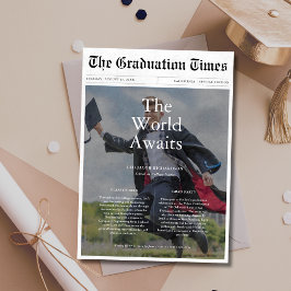The World Awaits Budget Graduationの新聞写真 招待状