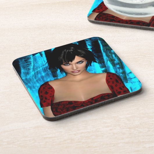 The World Behind the Eyes hard plastic coasters コースター (左側)