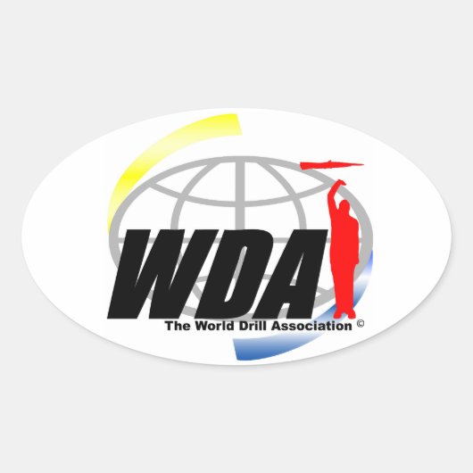 The World Drill Associationステッカー 楕円形シール (正面)