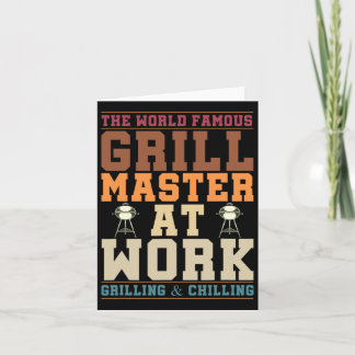 The World Famous Grill Master At Work Funny Bbq Rb カード