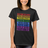 The World Has Bigger Problems LGBT Gay Pride Flag  Tシャツ (正面)