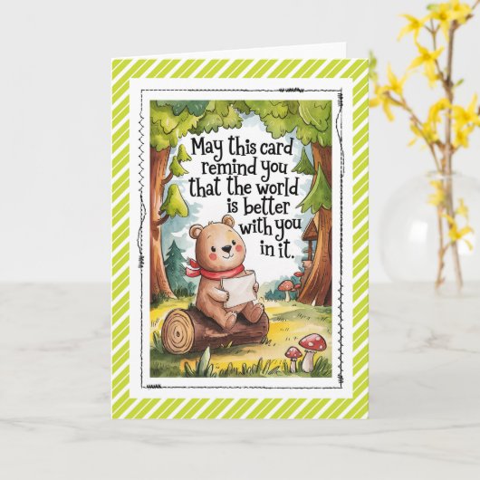 The World Is Better With You In It Inspiration  カード (黄色い花)