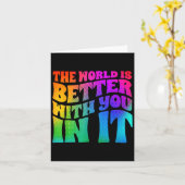 The World Is Better With You In It Mental Health A カード (黄色い花)