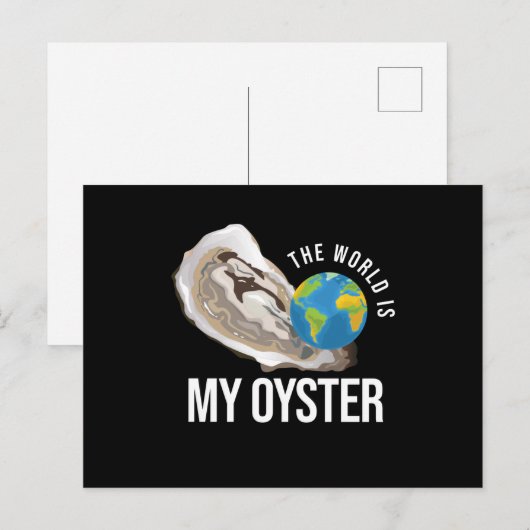 The World Is My Oyster Oyster Shell ポストカード (正面/裏面)