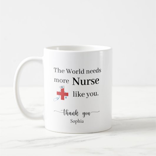The World Needs More Nurse Like You Personalized コーヒーマグカップ (左)