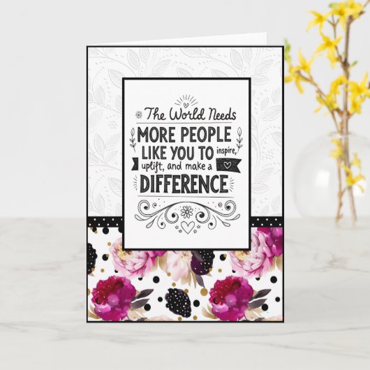 The World Needs More People Like You Floral カード (黄色い花)