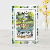 The World Needs More People Like You Turtle カード (黄色い花)