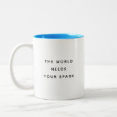 The World Needs Typography Modern Two-Tone Mug ツートーンマグカップ (左)