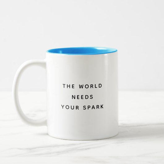 The World Needs Typography Modern Two-Tone Mug ツートーンマグカップ (左)