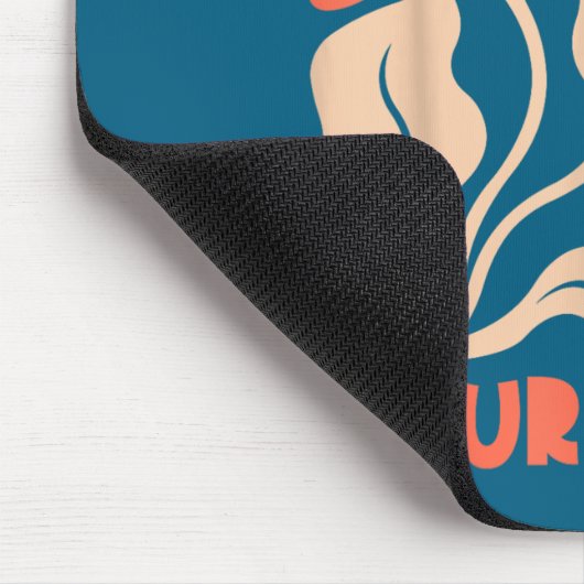 The World Needs Your Magic Retro Floral Sitive Mot マウスパッド (コーナー)