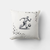 The World of Football Throw Pillow クッション (正面)