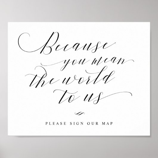 The World to Us Mapゲストボードサイン ポスター (正面)