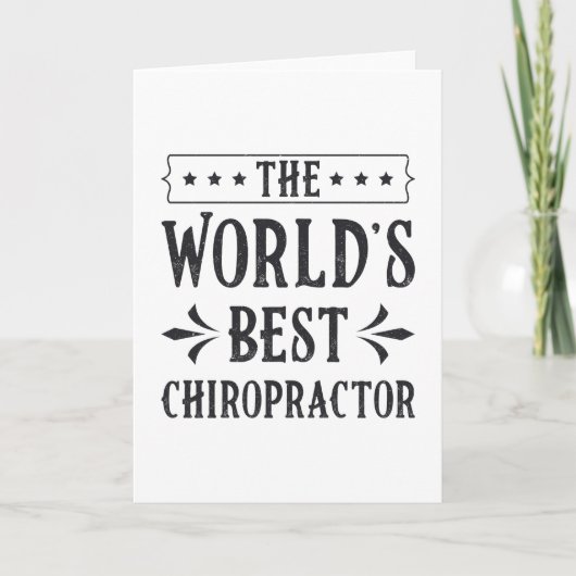 The World's Best Chiropractor Chiropractic Spine カード (正面)