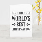 The World's Best Chiropractor Chiropractic Spine カード (黄色い花)