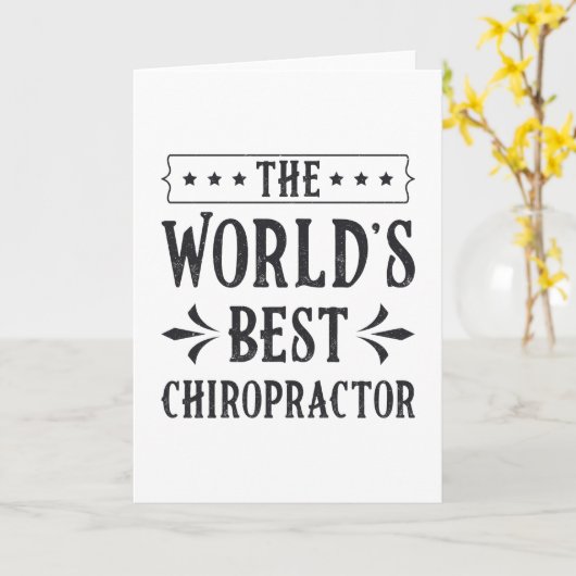 The World's Best Chiropractor Chiropractic Spine カード (黄色い花)