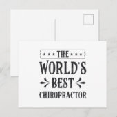 The World's Best Chiropractor Chiropractic Spine ポストカード (正面/裏面)