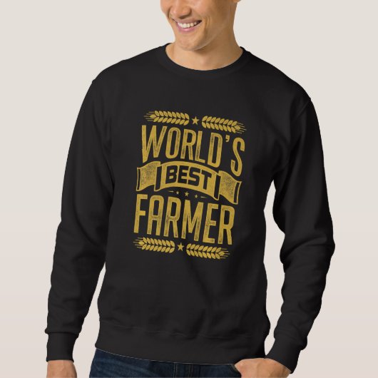 The World's Best Farmer Tractor Driving Farming Ag スウェットシャツ (正面)
