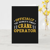 The World's Finest Crane Operator Construction カード (黄色い花)