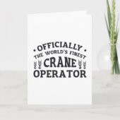 The World's Finest Crane Operator Driver Worker カード (正面)