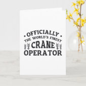 The World's Finest Crane Operator Driver Worker カード (黄色い花)