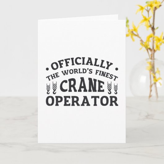The World's Finest Crane Operator Driver Worker カード (黄色い花)