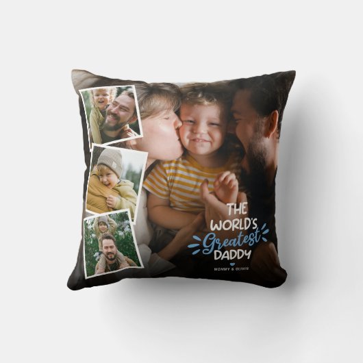 The World's Greatest Daddy 4 Photo クッション (裏面)