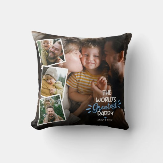 The World's Greatest Daddy 4 Photo クッション (正面)