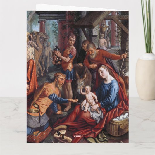 The Worship of the Shepherds Christmas Greetings カード (裏面)